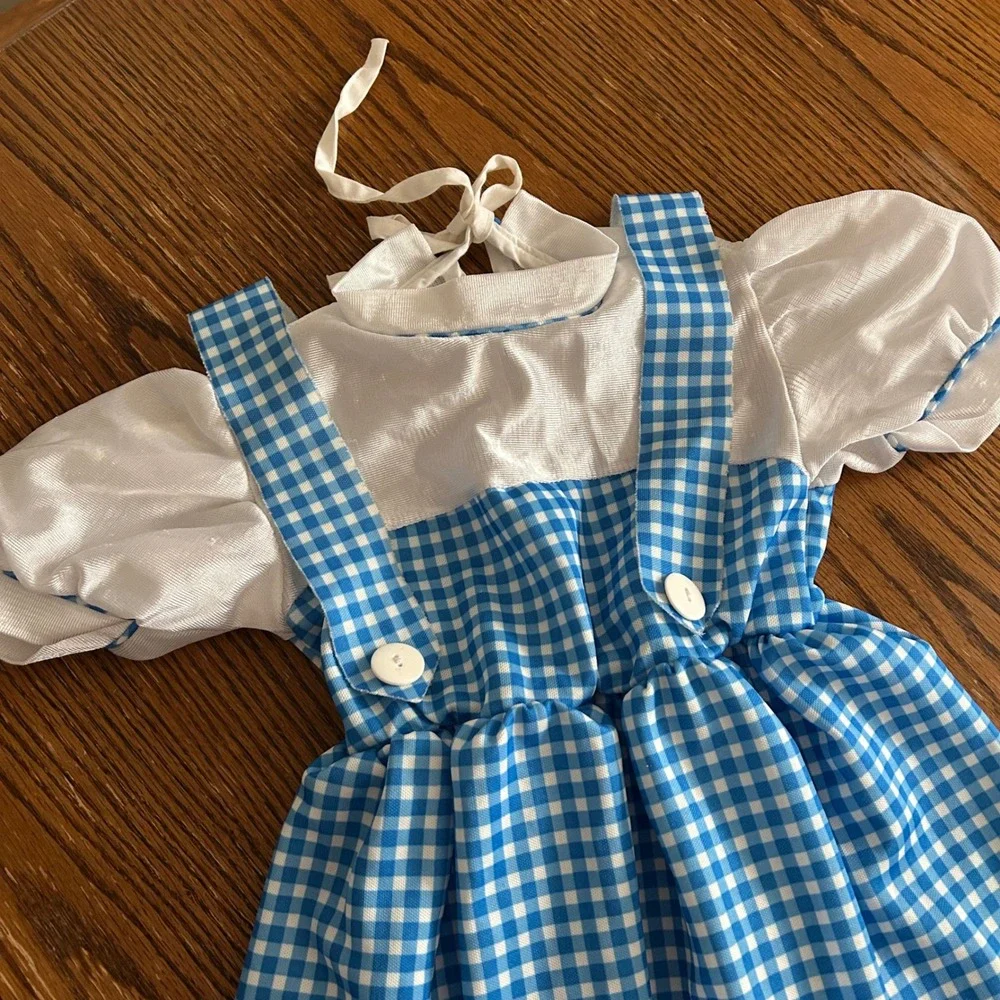 Wizard of Oz Dorothy Dress Costume, Blue Gingham‎ Girls Halloween, Small - Picture 2 of 8